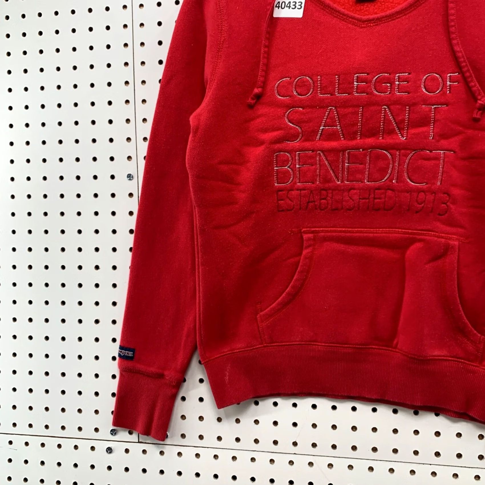 Jansport VINTAGE JanSport College Hoodie Sweatshirt Womens Small Red Pullover 18x22 College Womens Hoodie Red 90s? Size S / US 4 / IT 40 - 6 Thumbnail