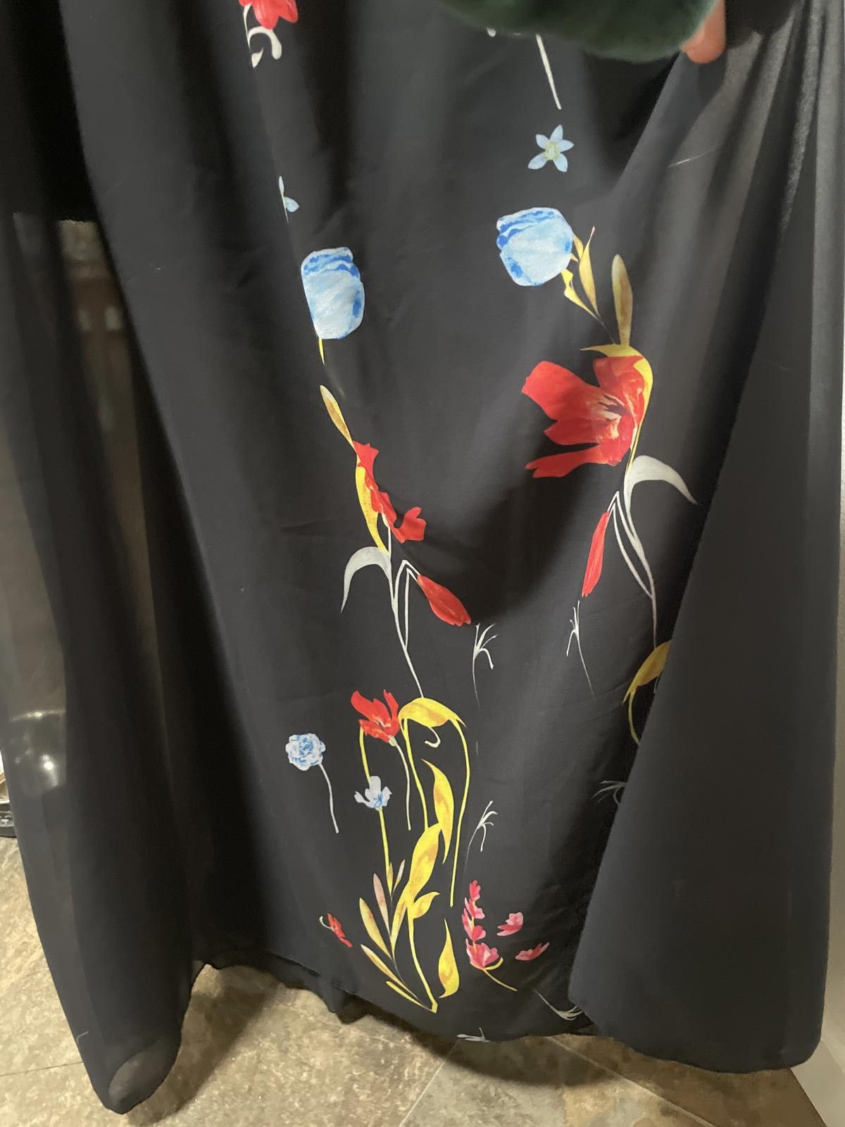 Unknown London Maxi Dress Women's 3XL Black Floral Grunge Fairy Whimsigoth Size 3XL / US 20-22 - 5 Thumbnail