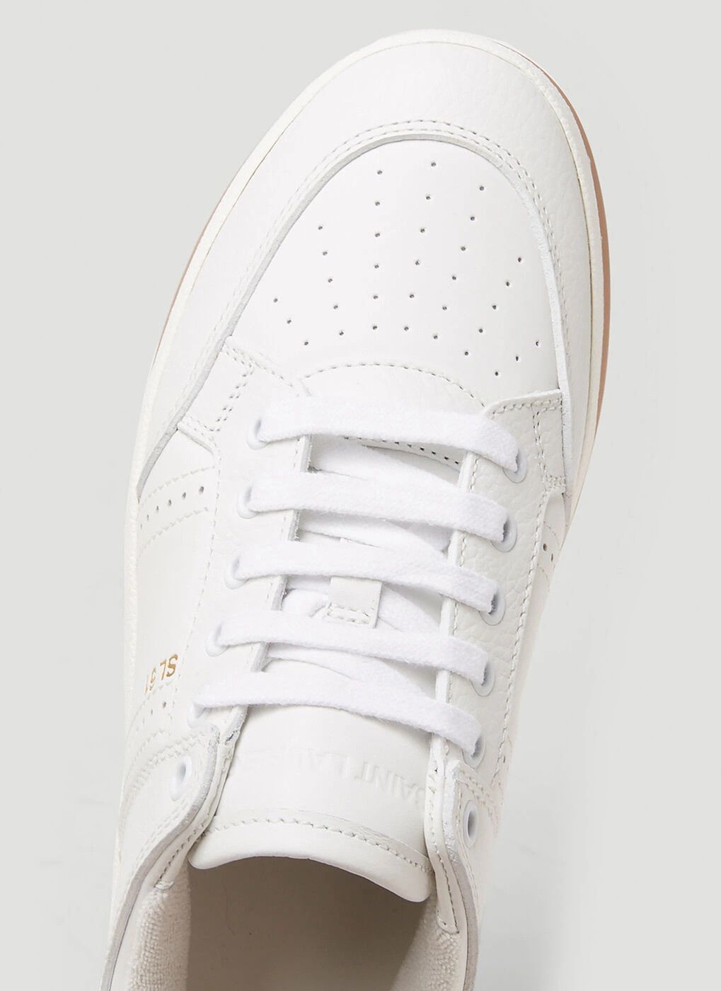Saint Laurent Paris o1b1hav110525 SL/61 Sneakers in Perforated Leather in White Size US 8 / IT 38 - 3 Thumbnail