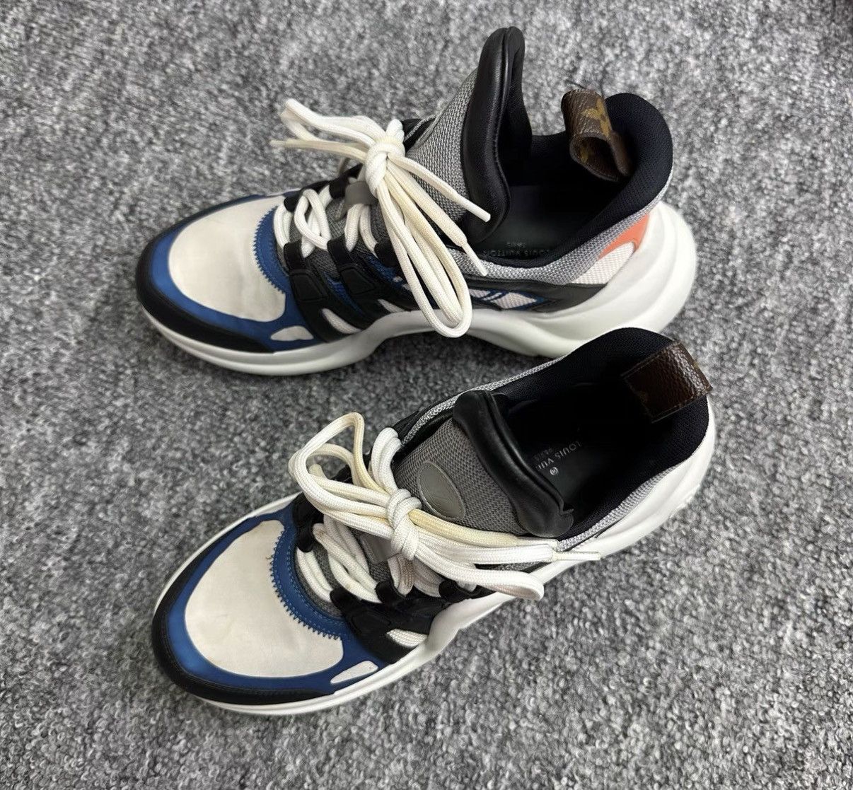 Louis Vuitton Louis Vuitton Black Blue Dad Sneakers K12 Size US 6.5 / IT 36.5 - 2 Thumbnail