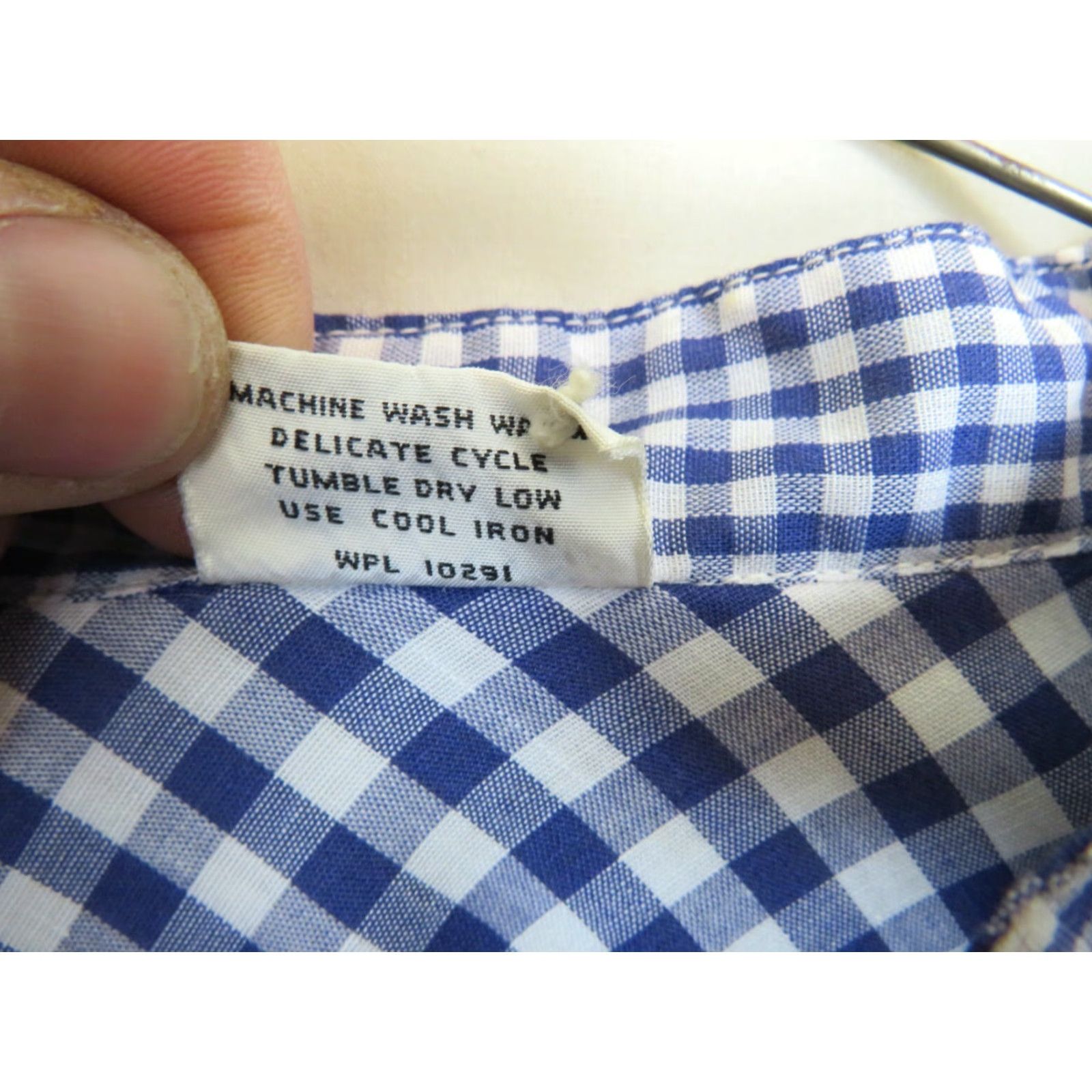 Vintage VINTAGE Terry Shirt Polyester Blue 1960-70s M Stain Destroyed Chicago plaid Casual Mens Size M / US 6-8 / IT 42-44 - 5 Thumbnail