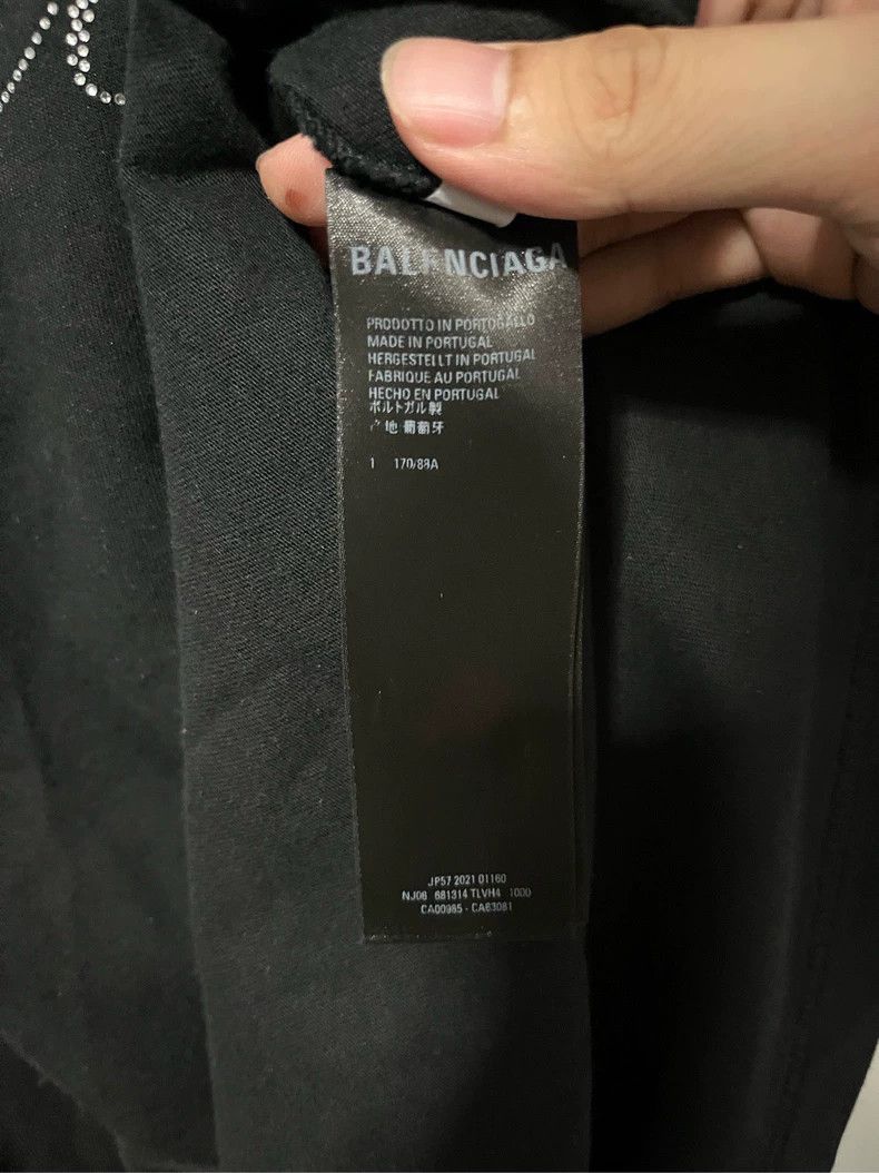 Balenciaga Balenciaga Bebe Black Diamond Short Sleeve Size US S / EU 44-46 / 1 - 4 Thumbnail