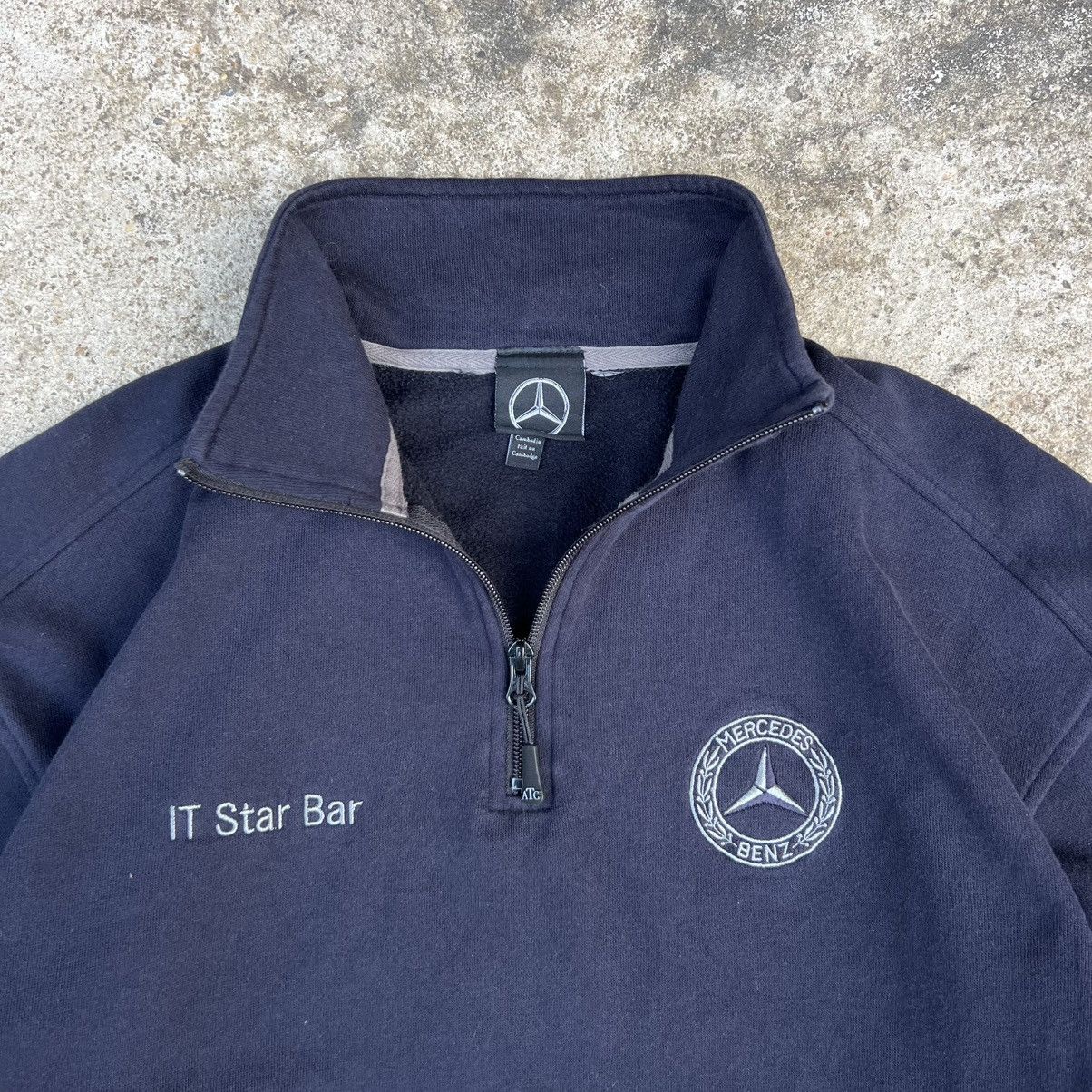 Mercedes-Benz × Vintage 00’s Mercedes Benz Half Zip Sweatshirt Size US XL / EU 56 / 4 - 6 Thumbnail