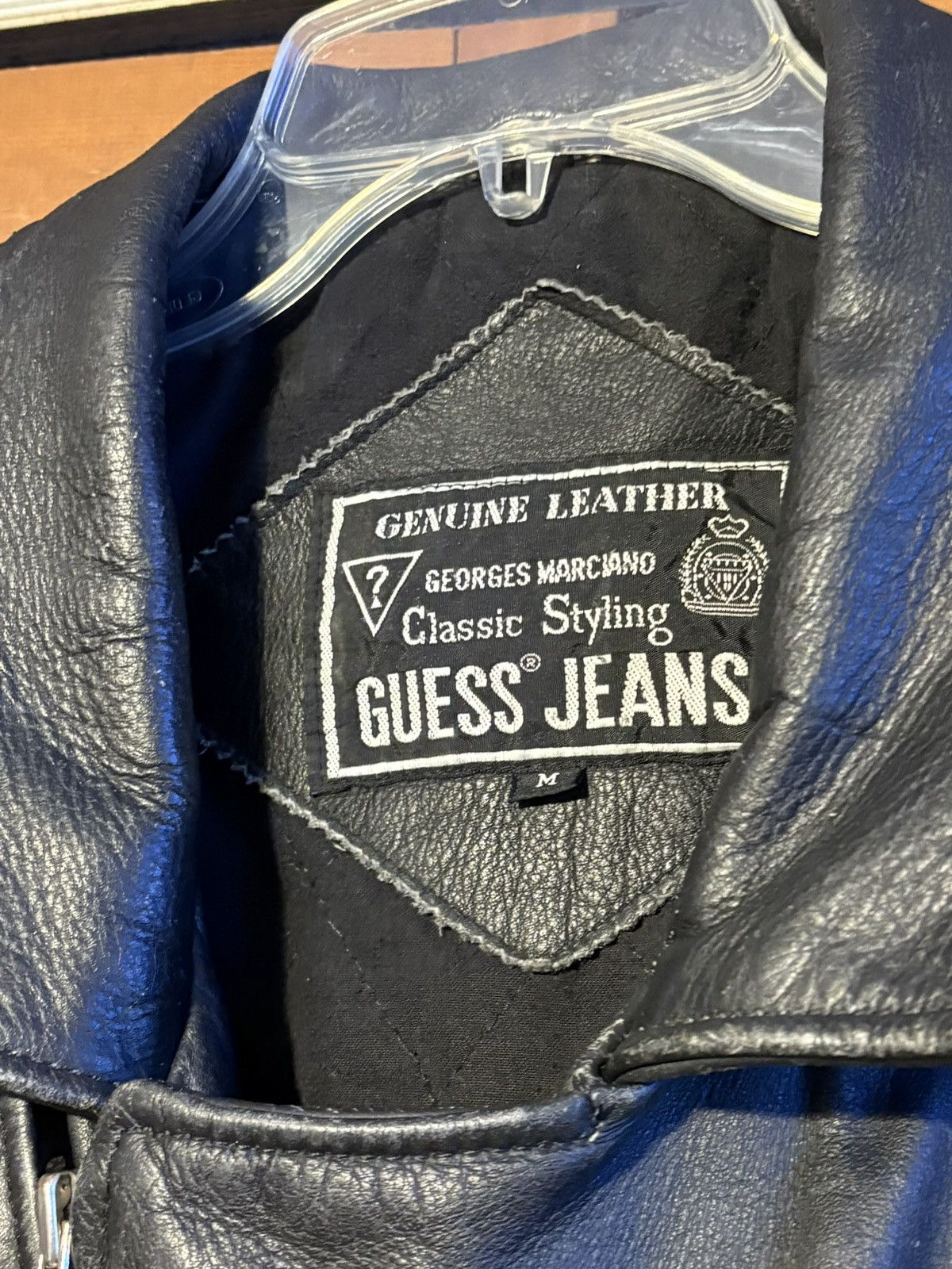 Guess Vintage Guess Marciano Genuine Leather Moto Jacket Medium Size US M / EU 48-50 / 2 - 4 Thumbnail