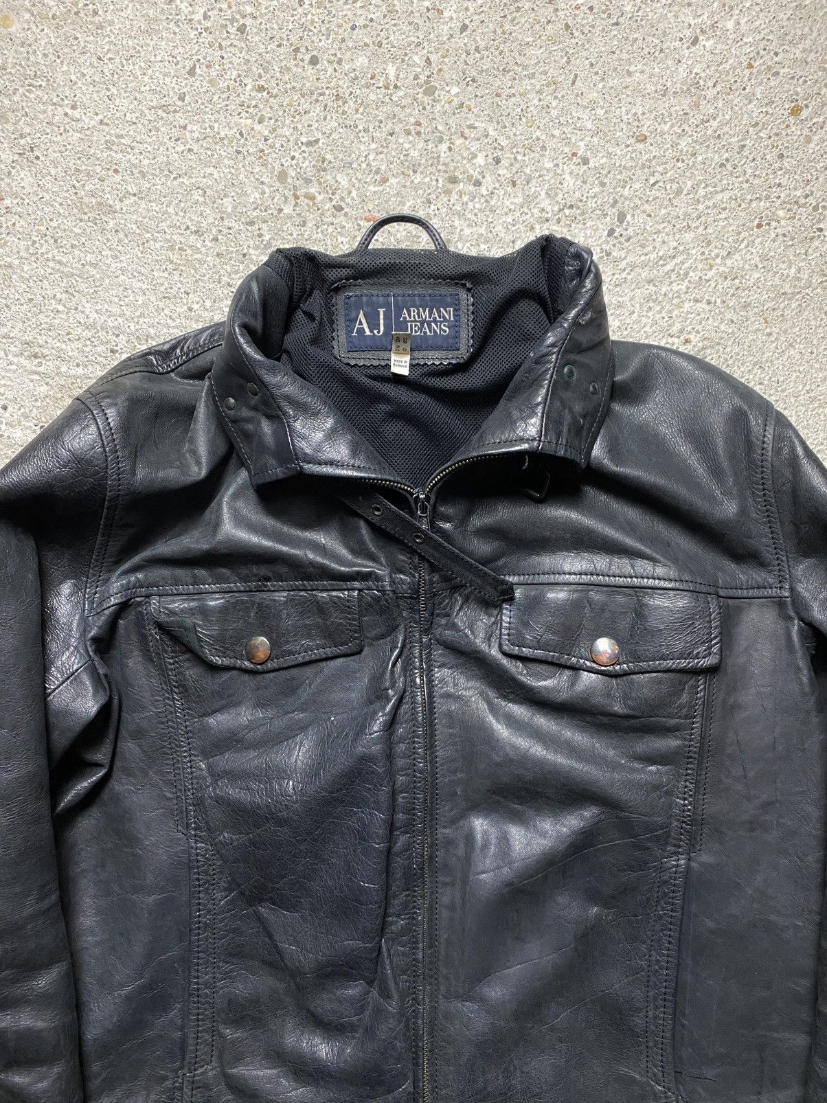 Emporio Armani Armani jeans leather jacket vintage avantgarde archive retro Size US M / EU 48-50 / 2 - 13 Thumbnail
