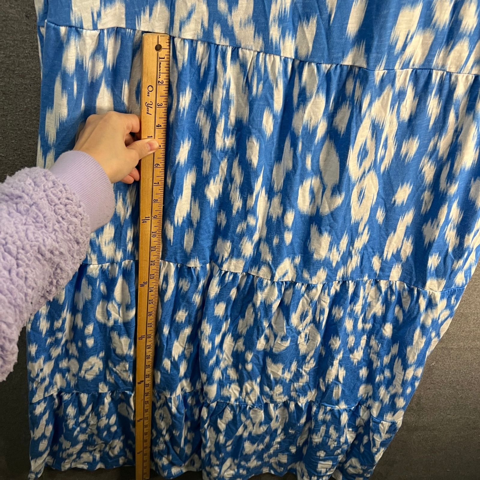Denim & Co. Denim & Co. Beach Tall Printed Knit Linen Blend Midi Size XL / US 12-14 / IT 48-50 - 9 Thumbnail