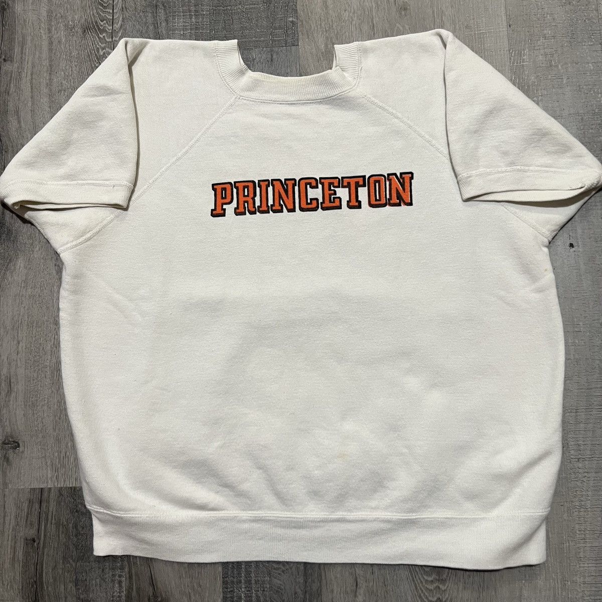Velva Sheen × Vintage VTG 1960s Princeton Velva Sheen White College Sweatshirt Size US L / EU 52-54 / 3 - 1 Thumbnail