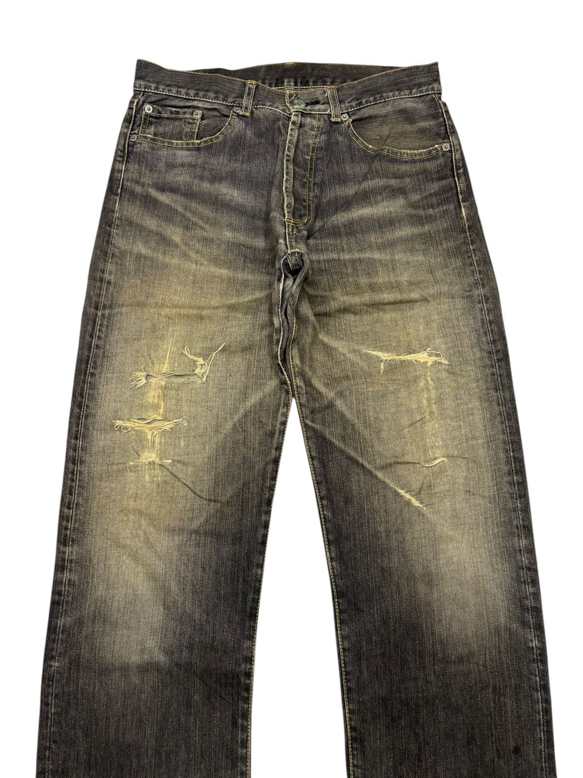 If Six Was Nine Scheme Warriors Made in Japan Rusty Mud Wash Distress Jeans Size US 31 - 5 Thumbnail