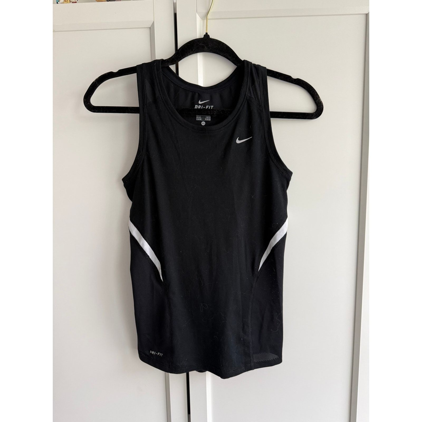 Nike Nike Black Sleeveless Tank Workout White Accents XS - B017 Size XS / US 0-2 / IT 36-38 - 3 Thumbnail