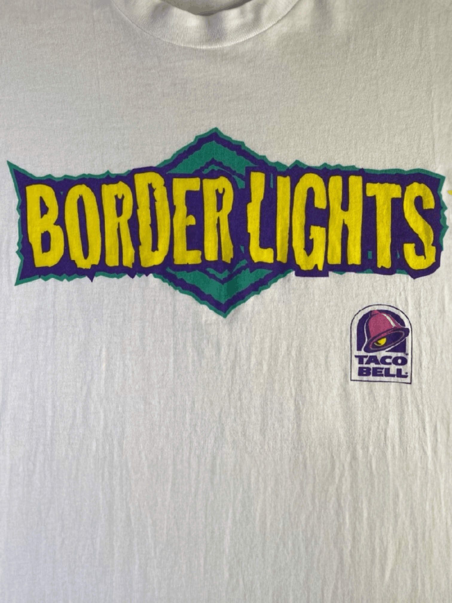 Hanes Vintage 1995 Border Lights Taco Bell Tshirts Tag Hanes Size US XL / EU 56 / 4 - 2 Thumbnail