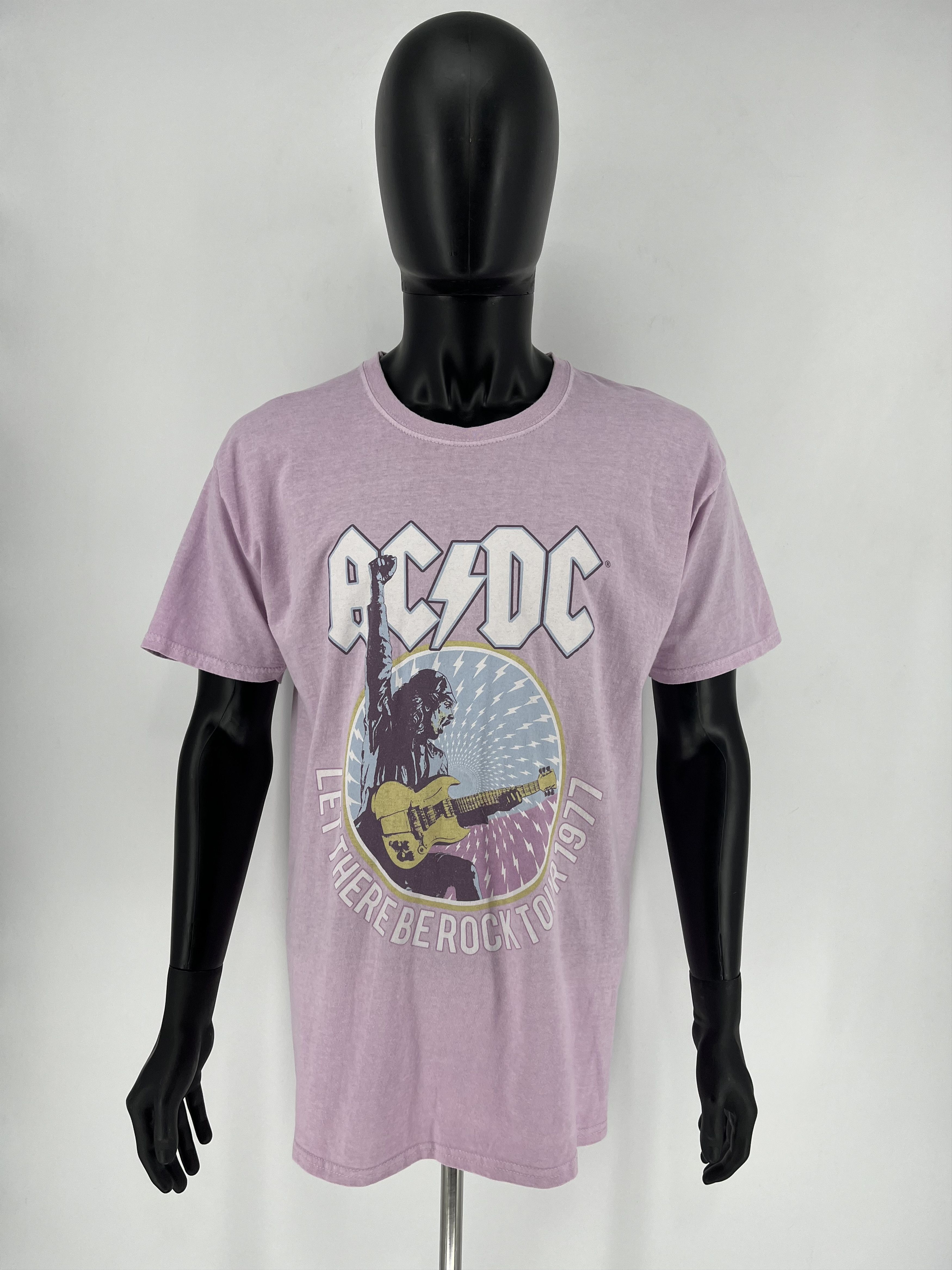 Band Tees Vintage AC/DC Let There Be Rock 1977 Tie Dye T Shirt Size US L / EU 52-54 / 3 - 2 Thumbnail