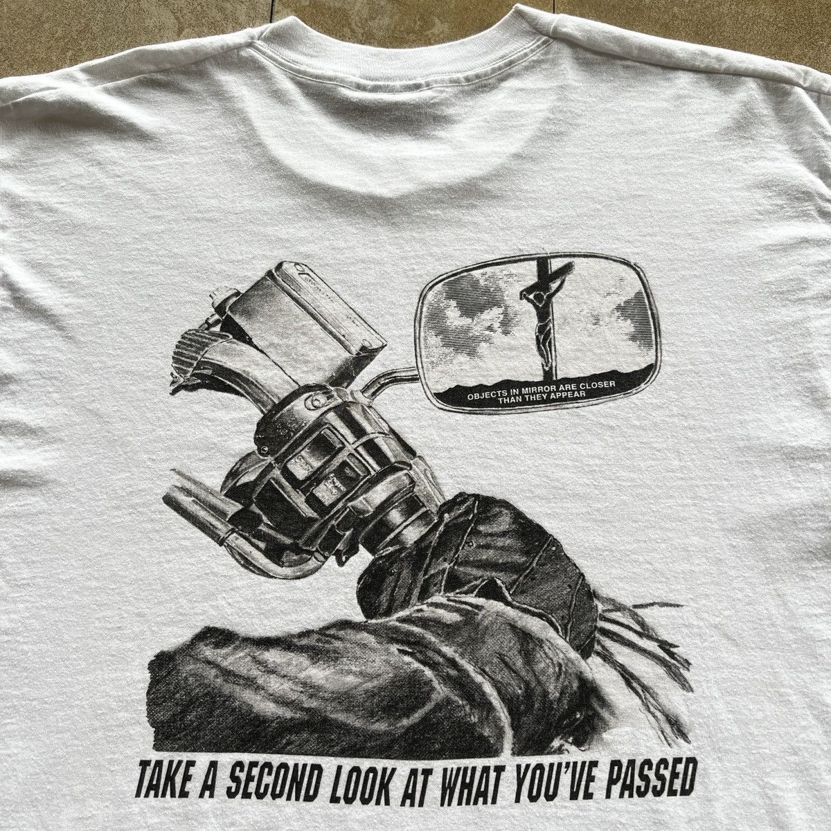 Fruit Of The Loom VTG ‘90s Statement “Father Forgive Them” Jesus Art Tee Shirt Size US L / EU 52-54 / 3 - 2 Thumbnail