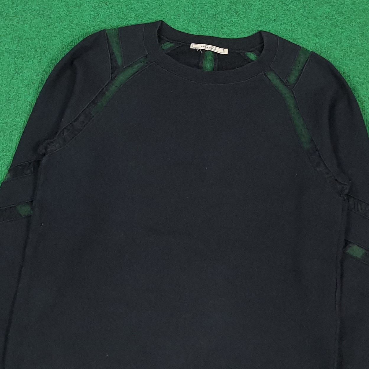 Japanese Brand Vintage Aula Aila Sweatshirt with Floral Lace C296N11 Size S / US 4 / IT 40 - 2 Thumbnail