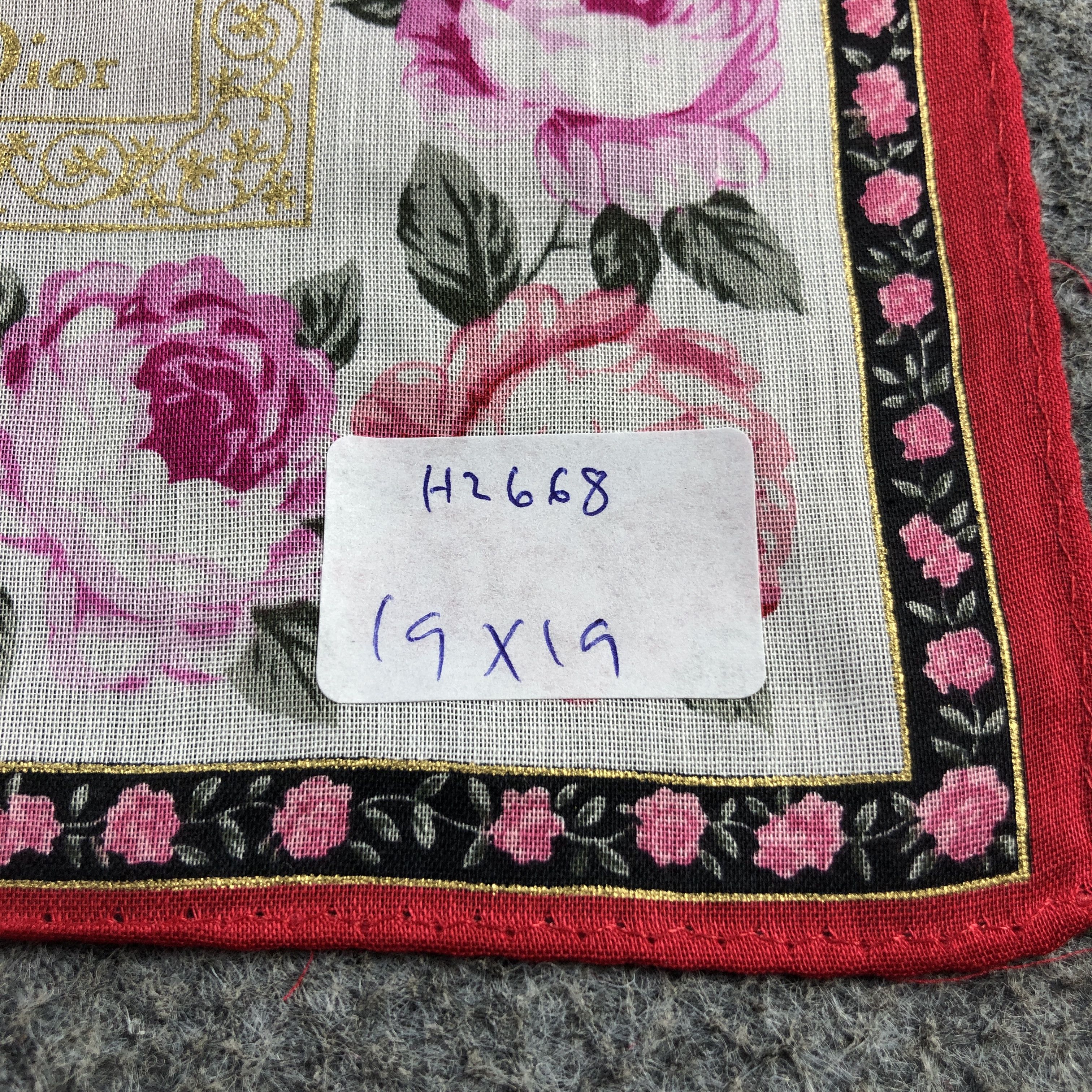 Christian Dior Monsieur Christian Dior Handkerchief Neckerchief Bandana H2668 Size ONE SIZE - 5 Thumbnail