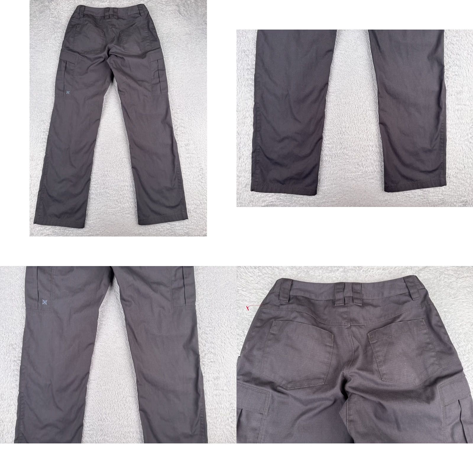 Vintage Vertx Cargo Pants Women 8 Gray Cotton Polyester Blend Regular Pocket Elastic Waist Front Flat Vintage: No Size 30" / US 8 / IT 44 - 9 Thumbnail