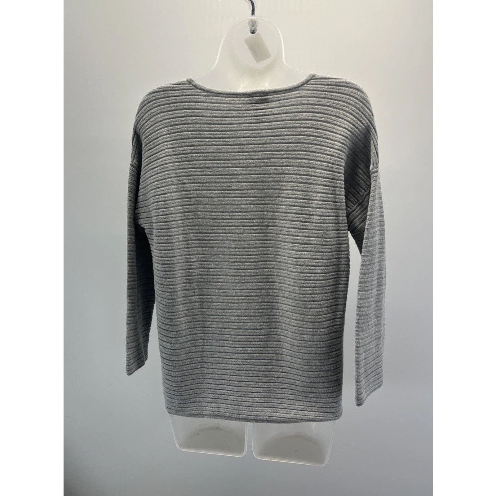 Chicos Chicos Sweater Womens 1 US M Grey Sequin 3/4 Pullover Size M / US 6-8 / IT 42-44 - 4 Thumbnail