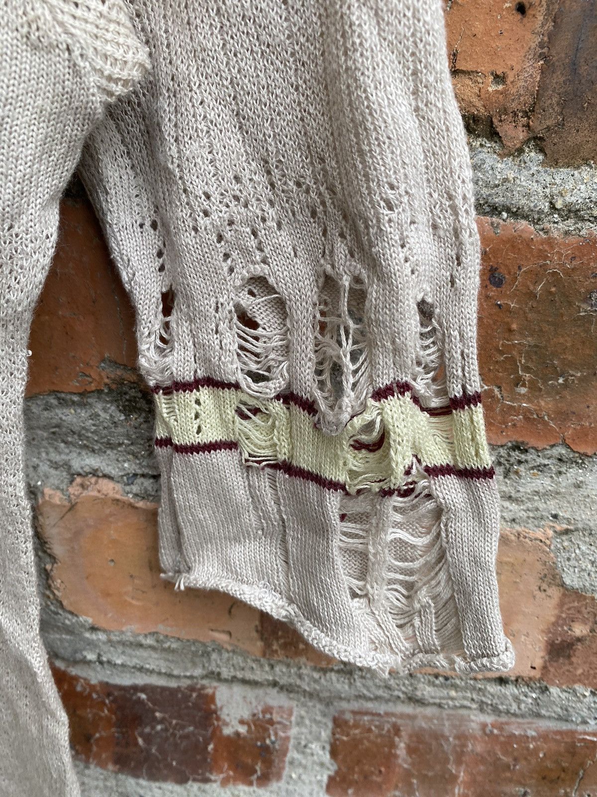 Maison MIHARA YASUHIRO SS03 Mummy Knit distresses Size US XS / EU 42 / 0 - 6 Thumbnail