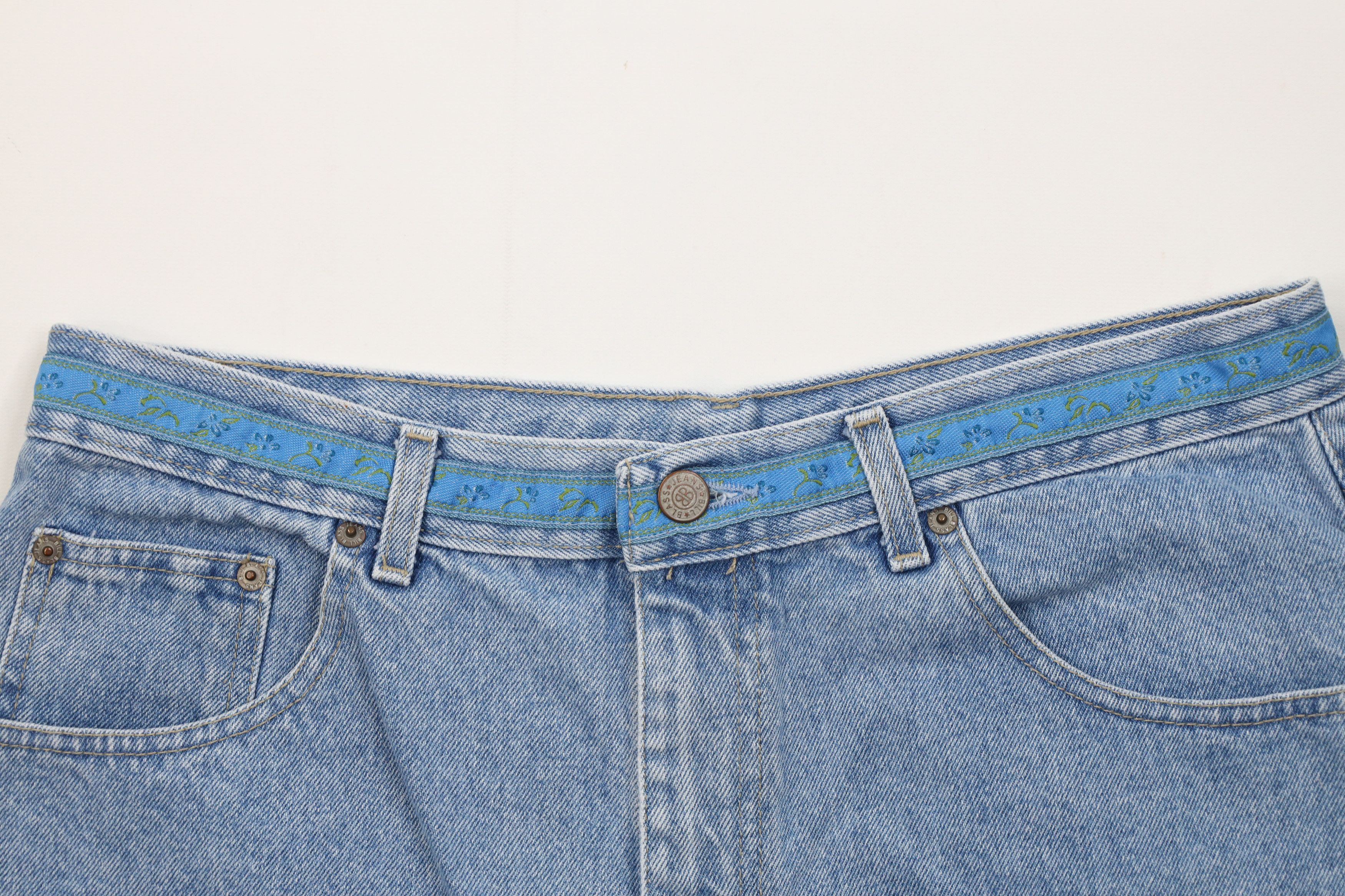 Vintage Vintage 90s Streetwear Trim Denim Jean Shorts Jorts Blue Size 36" / US 14 / IT 50 - 2 Thumbnail