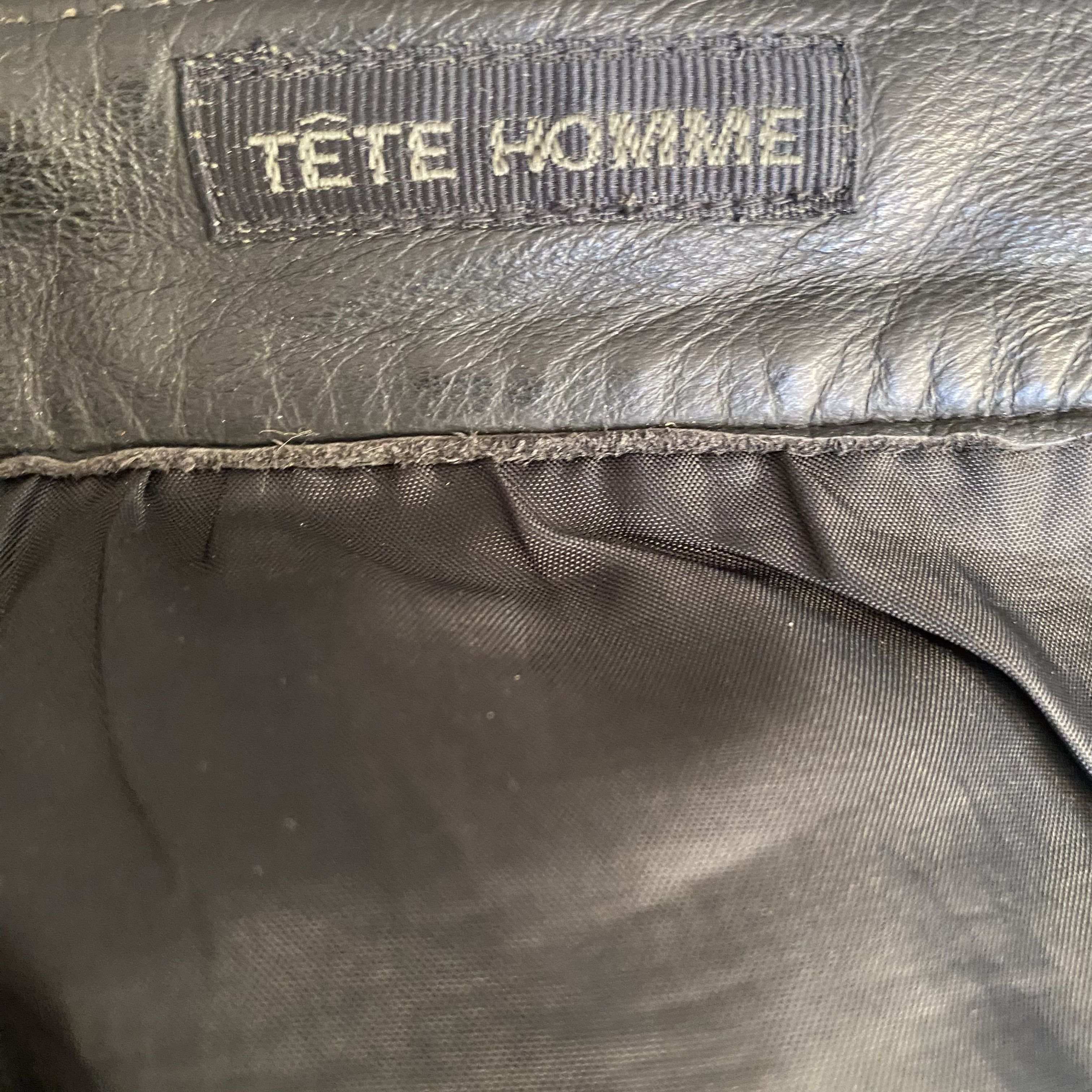 Tete Homme Tete Homme Leather Pants Size US 29 - 3 Thumbnail