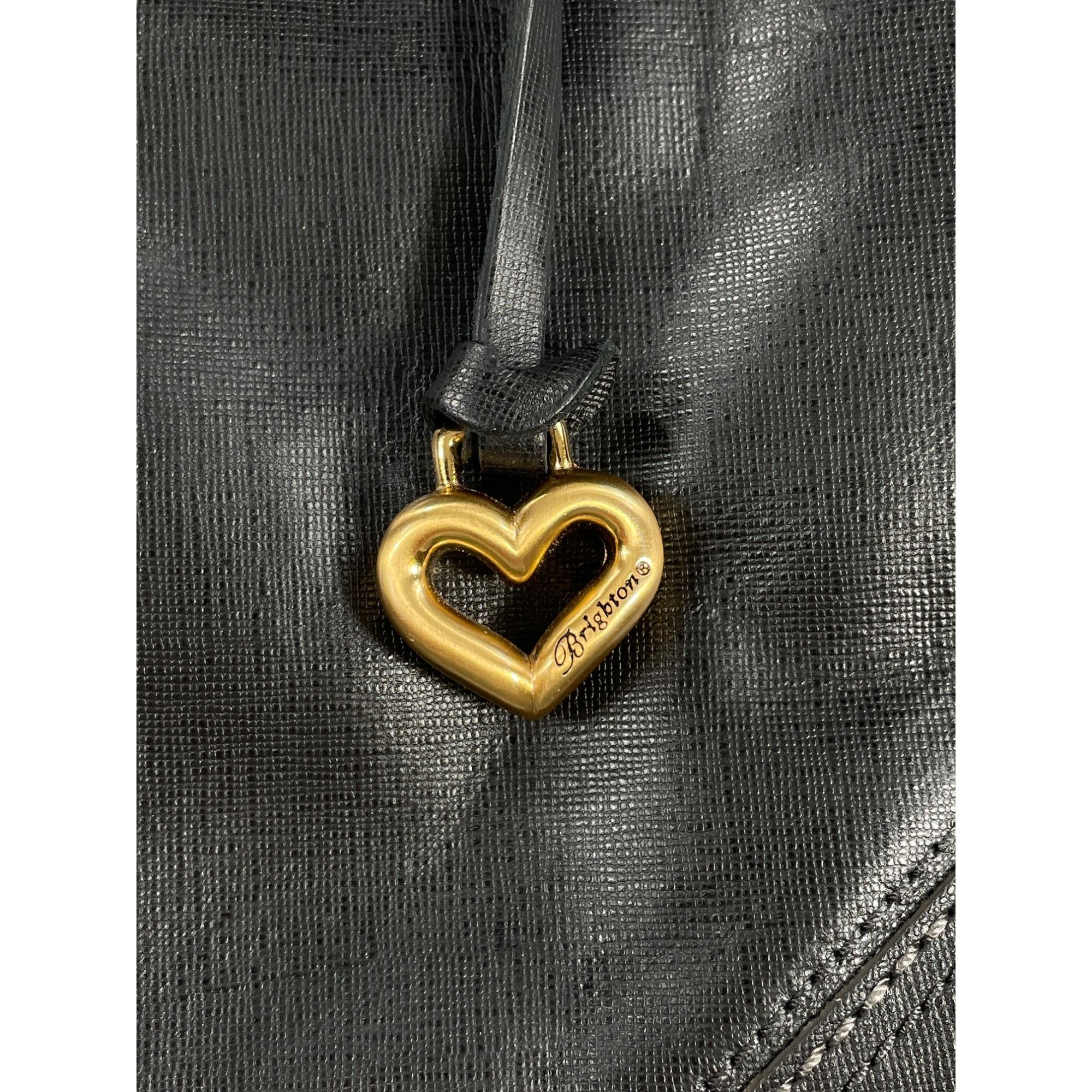 Brighton Brighton SKU 7523 Black Faux Leather Tote Bag With Gold Hard Size ONE SIZE - 17 Thumbnail