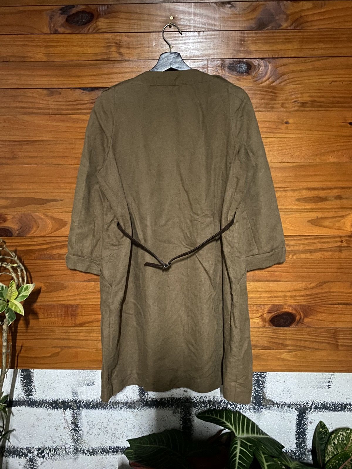 Vintage Comptoir des Cotonniers Khaki Cotton Linen French Workwear Size M / US 6-8 / IT 42-44 - 8 Thumbnail
