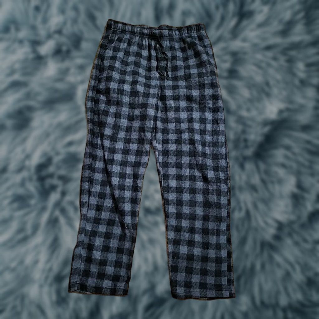 Fruit Of The Loom Fruit Of The Loom Pajama Pants Black Gray Checkered 32-34" Small Men’s Shirt? Size US 29 - 1 Thumbnail