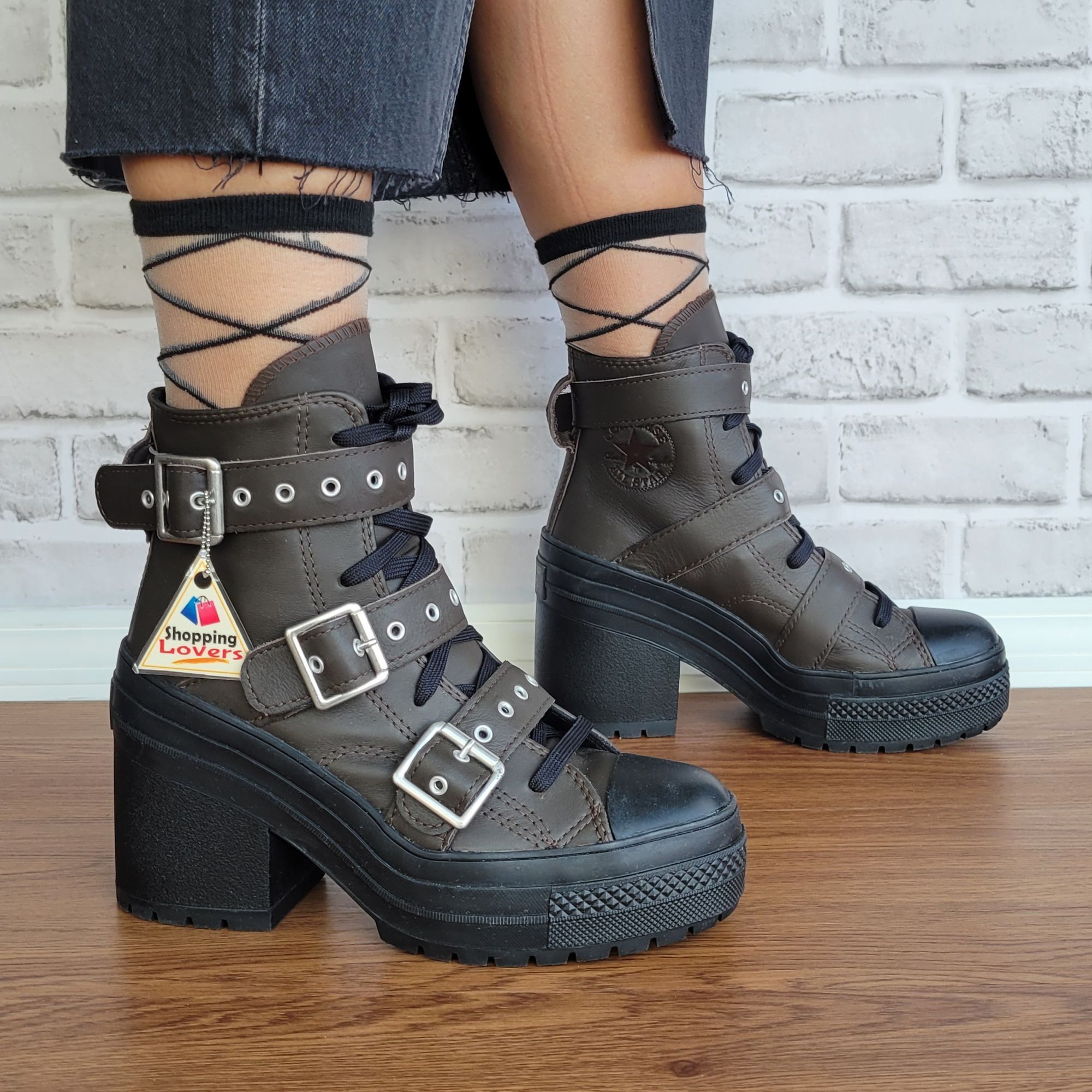 Converse ❤️Converse Chuck 70 De Luxe Heel Leather Buckles Womens Boot Size US 10.5 / IT 40.5 - 1 Thumbnail
