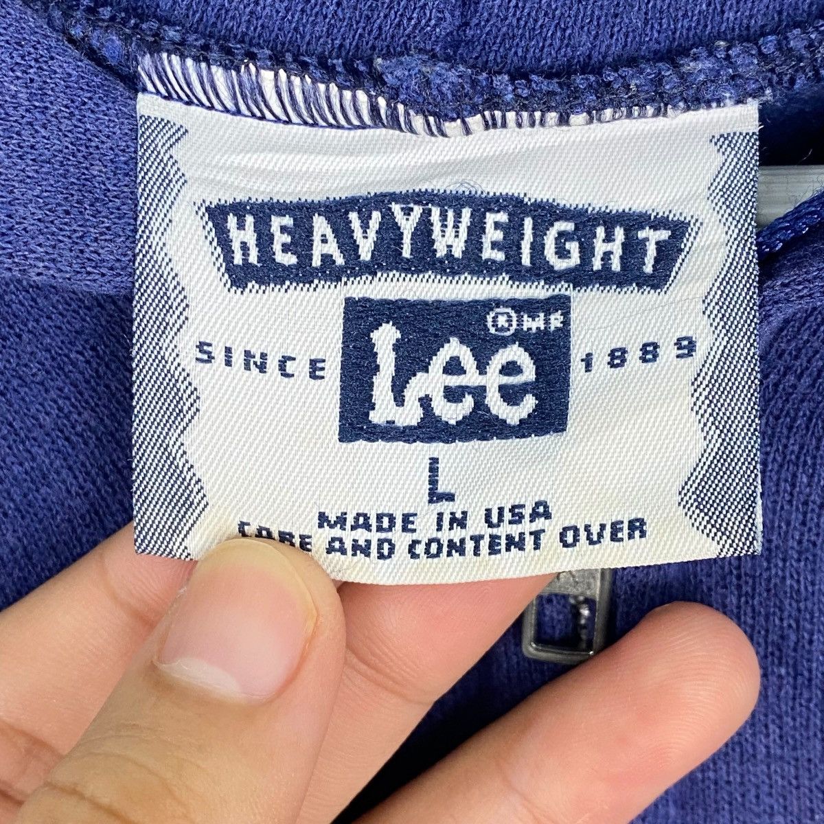 Other Vintage 90s Lee Heavyweight Plain Full Zip Made In USA Size US L / EU 52-54 / 3 - 6 Thumbnail
