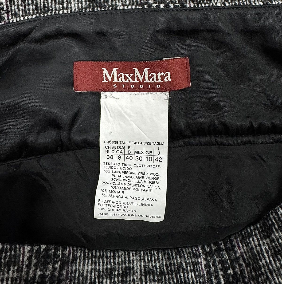 Max Mara Max Mara Studio Wool-Mohair Check size US8 IT42 Size 30" / US 8 / IT 44 - 9 Thumbnail