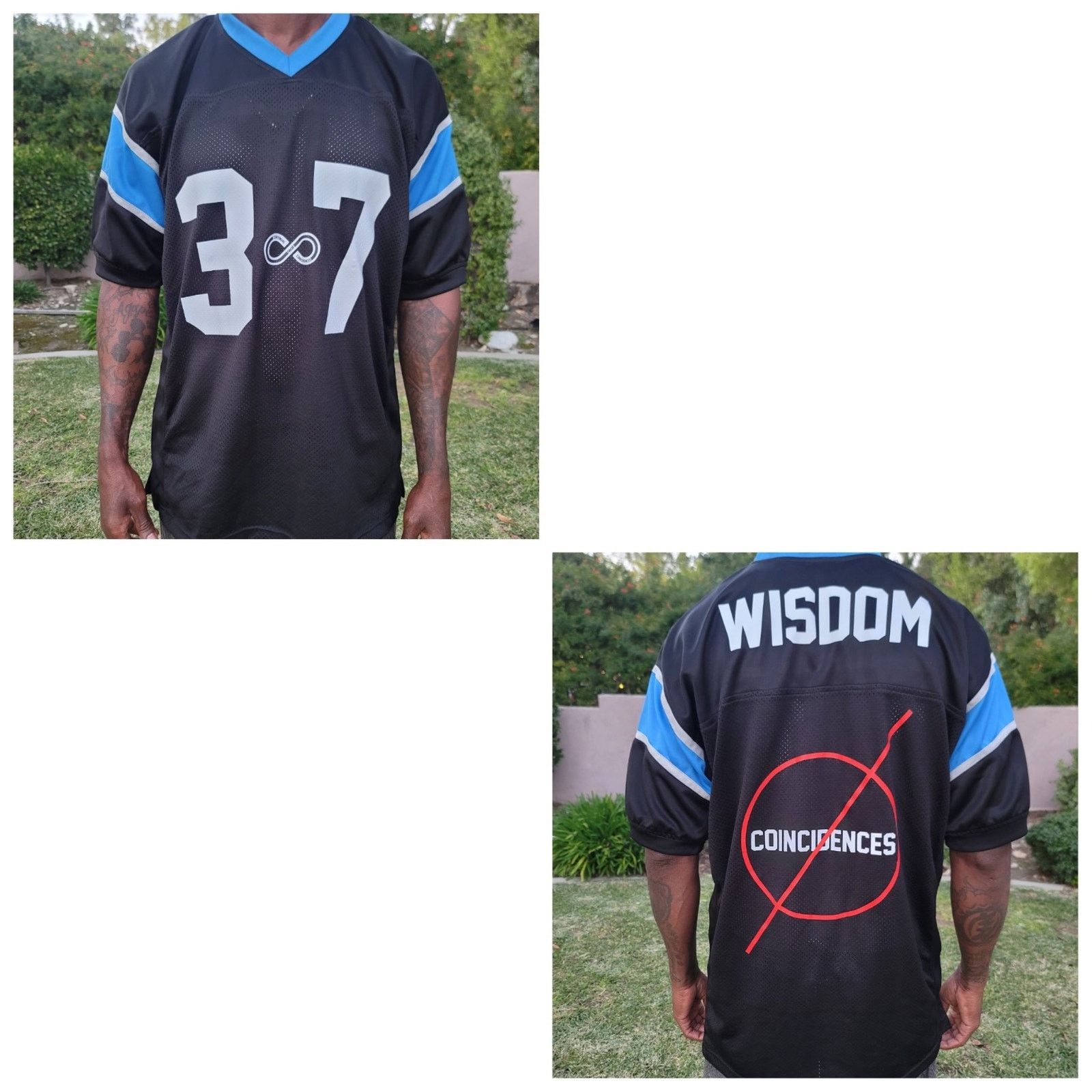 The Unbranded Brand Continual Coincidences Brand Upcycled Vtg Jersey WISDOM Size US M / EU 48-50 / 2 - 1 Thumbnail