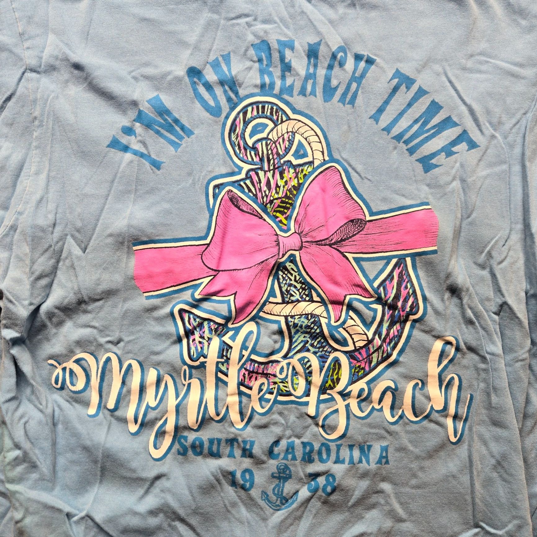 Vintage VINTAGE Myrtle Beach Beach South Carolina SC T-Shirt Tee Shirt Adult Men's Size L Large Blue Shirt Beach 90s Football Womens Mens Girls Size US L / EU 52-54 / 3 - 2 Thumbnail