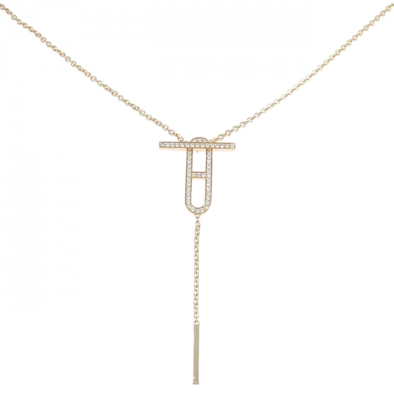 Hermes Hermes Hermes Ever Chaine d Ancre Au750 Pink Gold Diamond Necklace Precious Metal Necklace DUTY FREE for USA Size ONE SIZE - 1 Thumbnail