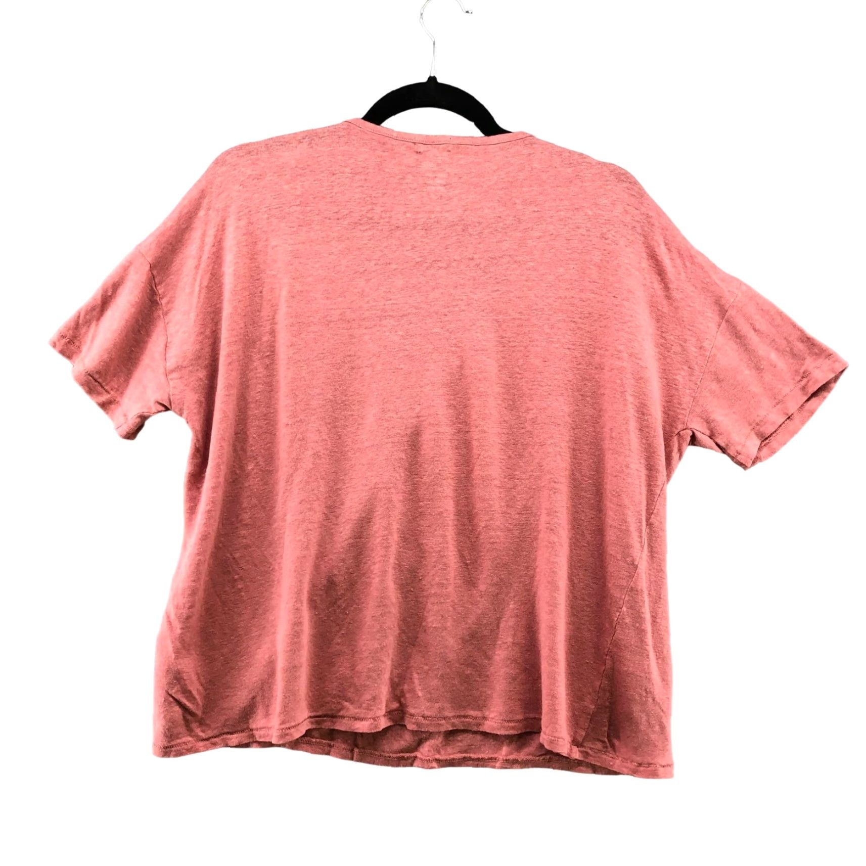 J.Crew J.CREW Linen T-Shirt Women’s Small Short Sleeve Scoop Neck Pink Casual Knit Tee Size S / US 4 / IT 40 - 2 Thumbnail