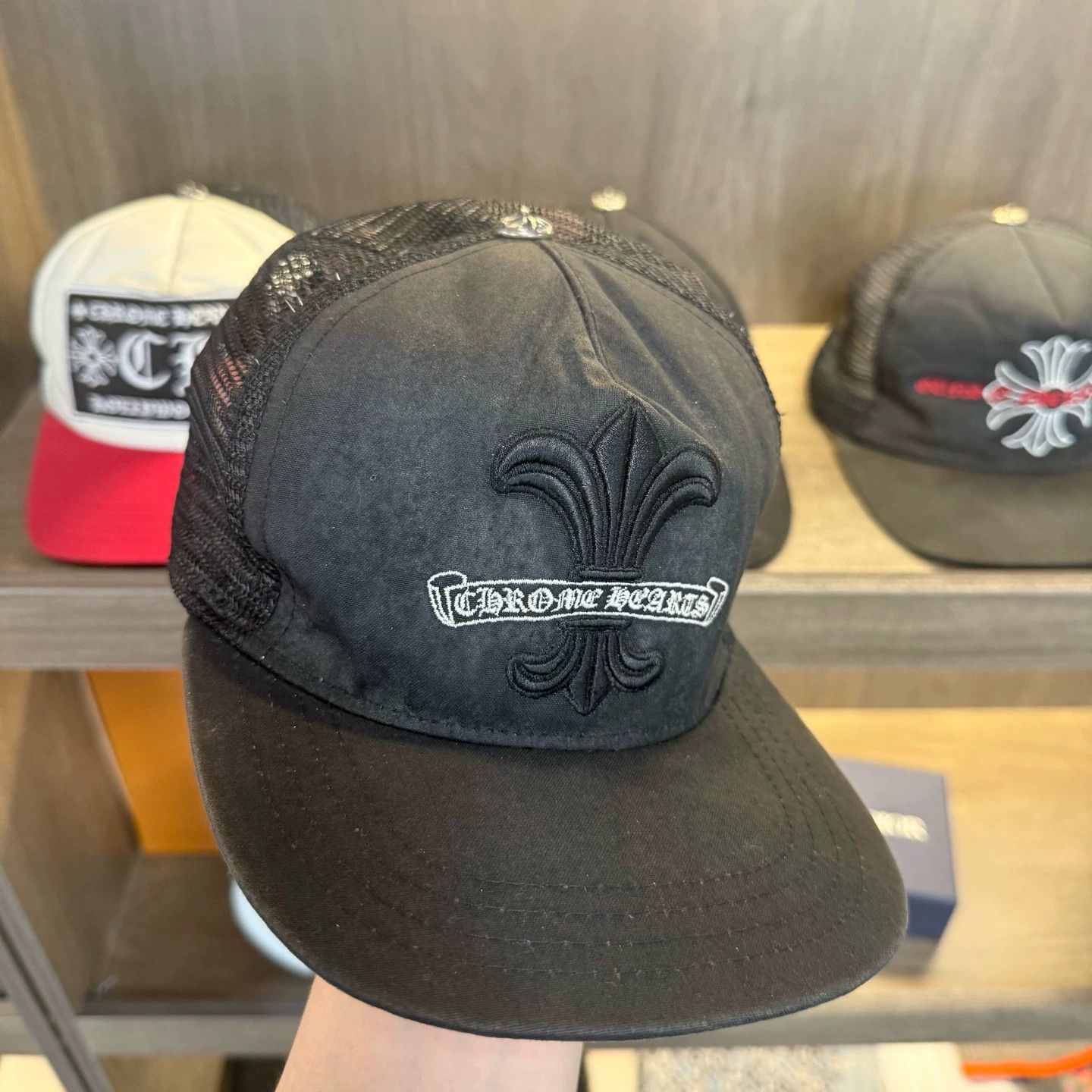Chrome Hearts CH Black Iris Scroll Embroidery Cap 9/10 One Size Size ONE SIZE - 1 Thumbnail