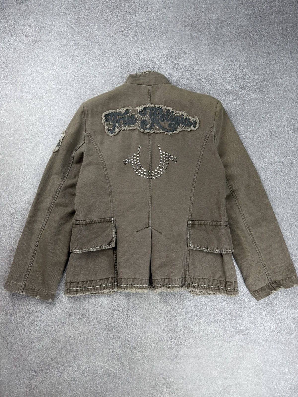 True Religion Vintage True Religion Women’s Military Denim Jacket Size 50 Size XL / US 12-14 / IT 48-50 - 17 Thumbnail