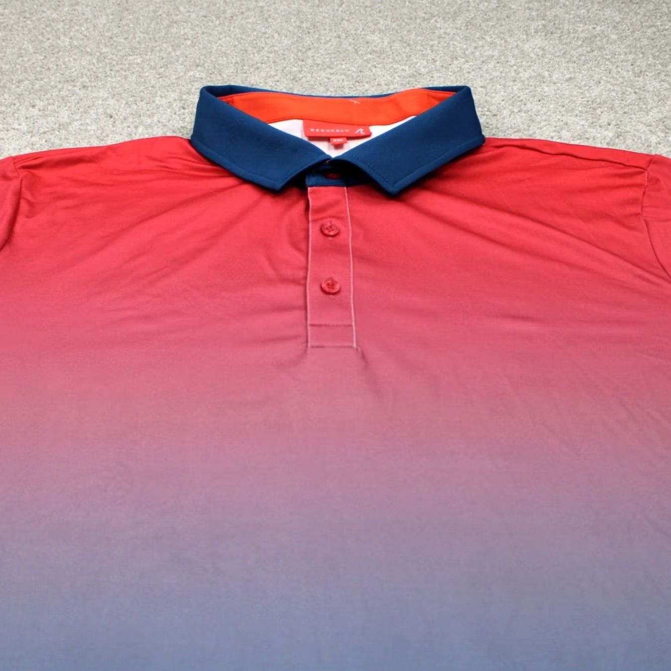 Vintage Redvanly Polo Shirt Mens 2XL Red/Blue Short Sleeve Polo 2 Tone Stretch Regular Fit Casual Outdoor Sports Men Size US XXL / EU 58 / 5 - 4 Thumbnail