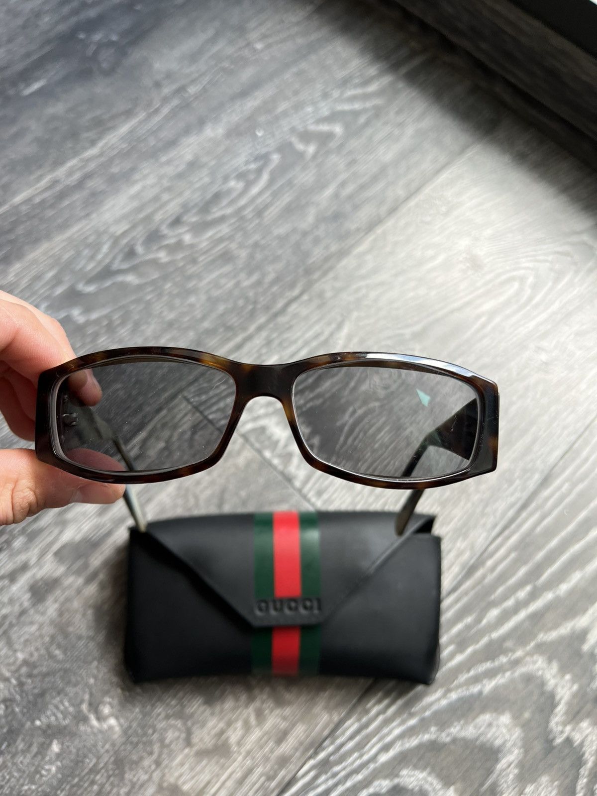 Gucci GUCCI GG Square Sunglasses Green Lenses GG2523/S Size ONE SIZE - 7 Thumbnail
