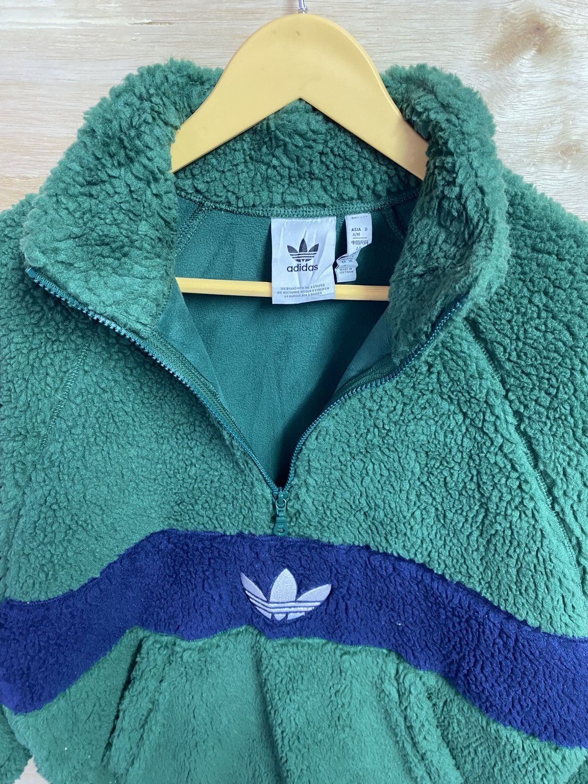 Adidas Adidas fleece half zipper jacket Size US XL / EU 56 / 4 - 7 Thumbnail