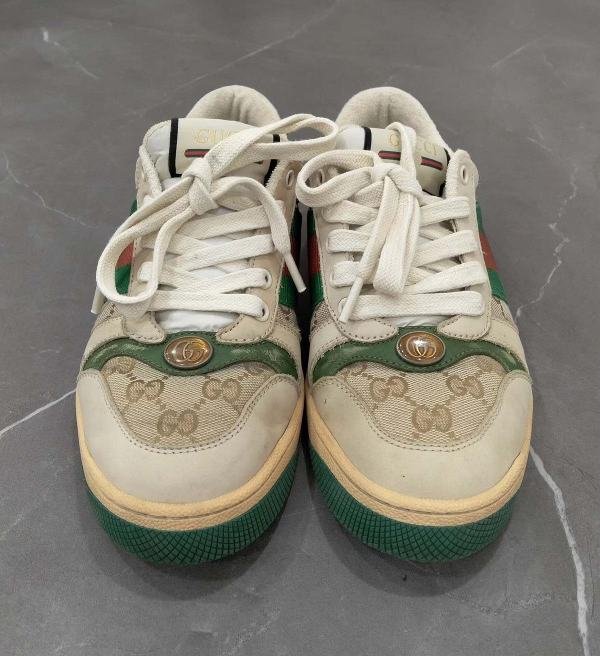 Gucci Gucci Low-Top Screener sneakers in distressed Size US 8.5 / IT 38.5 - 6 Thumbnail
