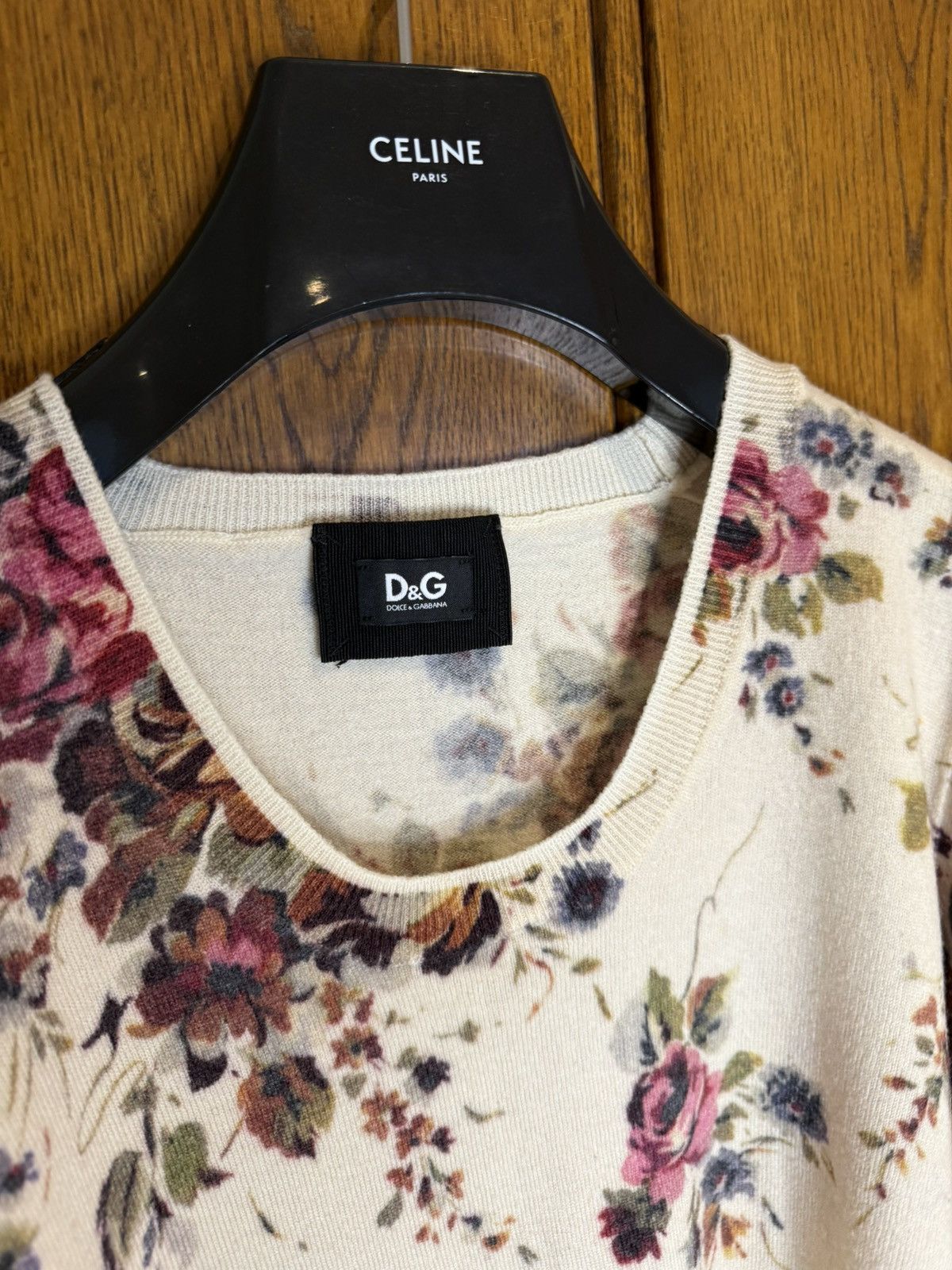 Dolce & Gabbana Dolce & Gabbana D&D floral cream sweater 46 y2k archive Size US S / EU 44-46 / 1 - 16 Thumbnail