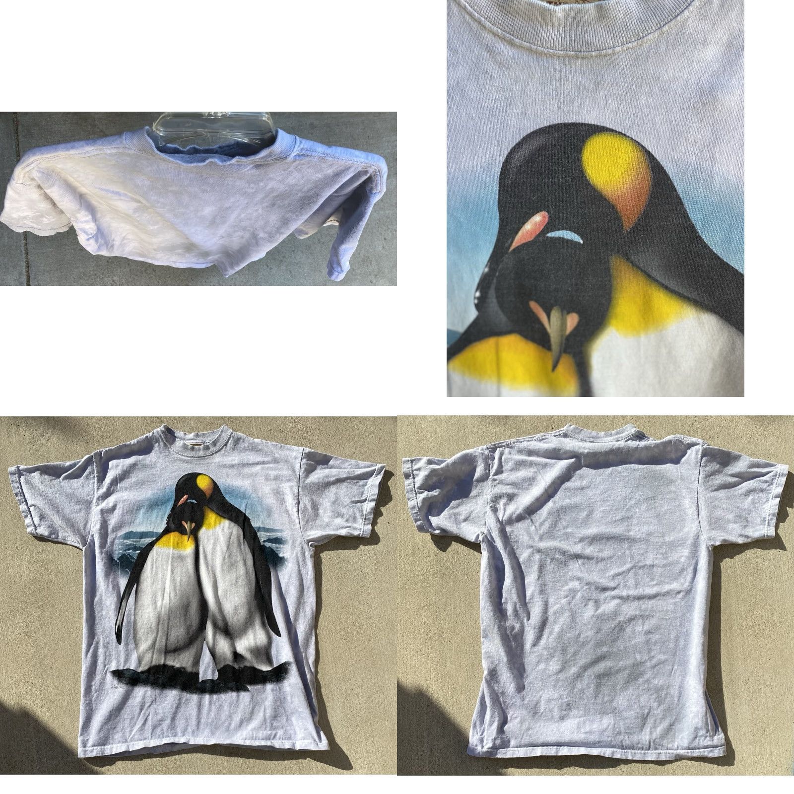 The Mountain VINTAGE The Mountain T-Shirt Penguin Penguins 2002 Nature Tee Size XL Gray Cotton Men Short Sleeve Graphic Print Shirt XL Mens Size US XL / EU 56 / 4 - 10 Thumbnail