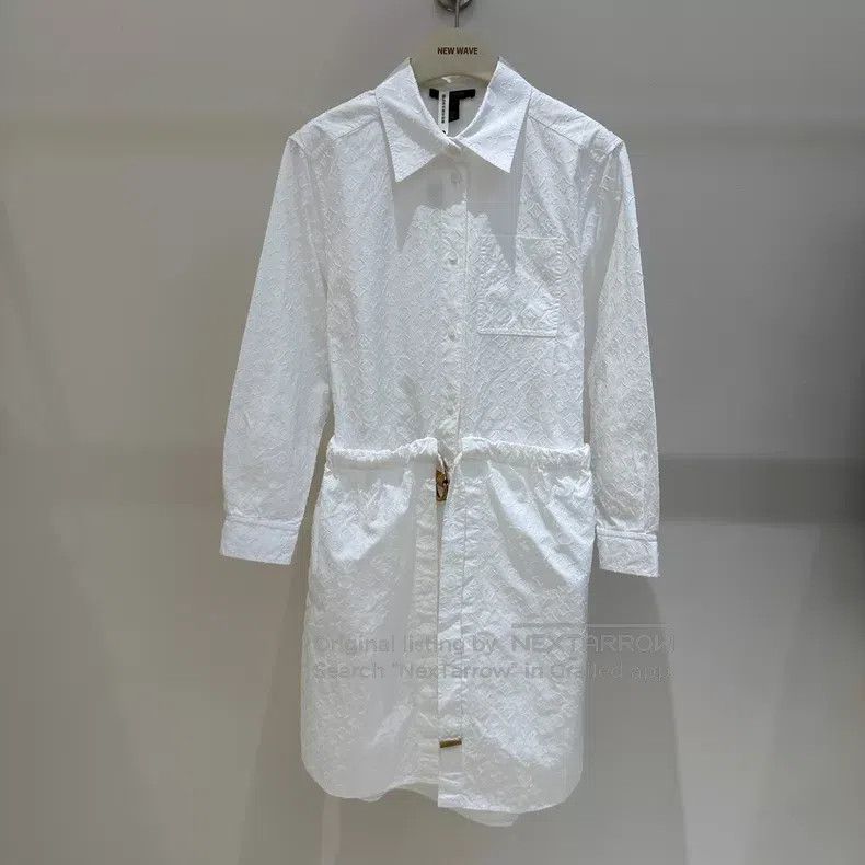 Louis Vuitton Louis Vuitton Old flower full print jacquard shirt dress Size XXS / US 00 / IT 34 - 1 Thumbnail