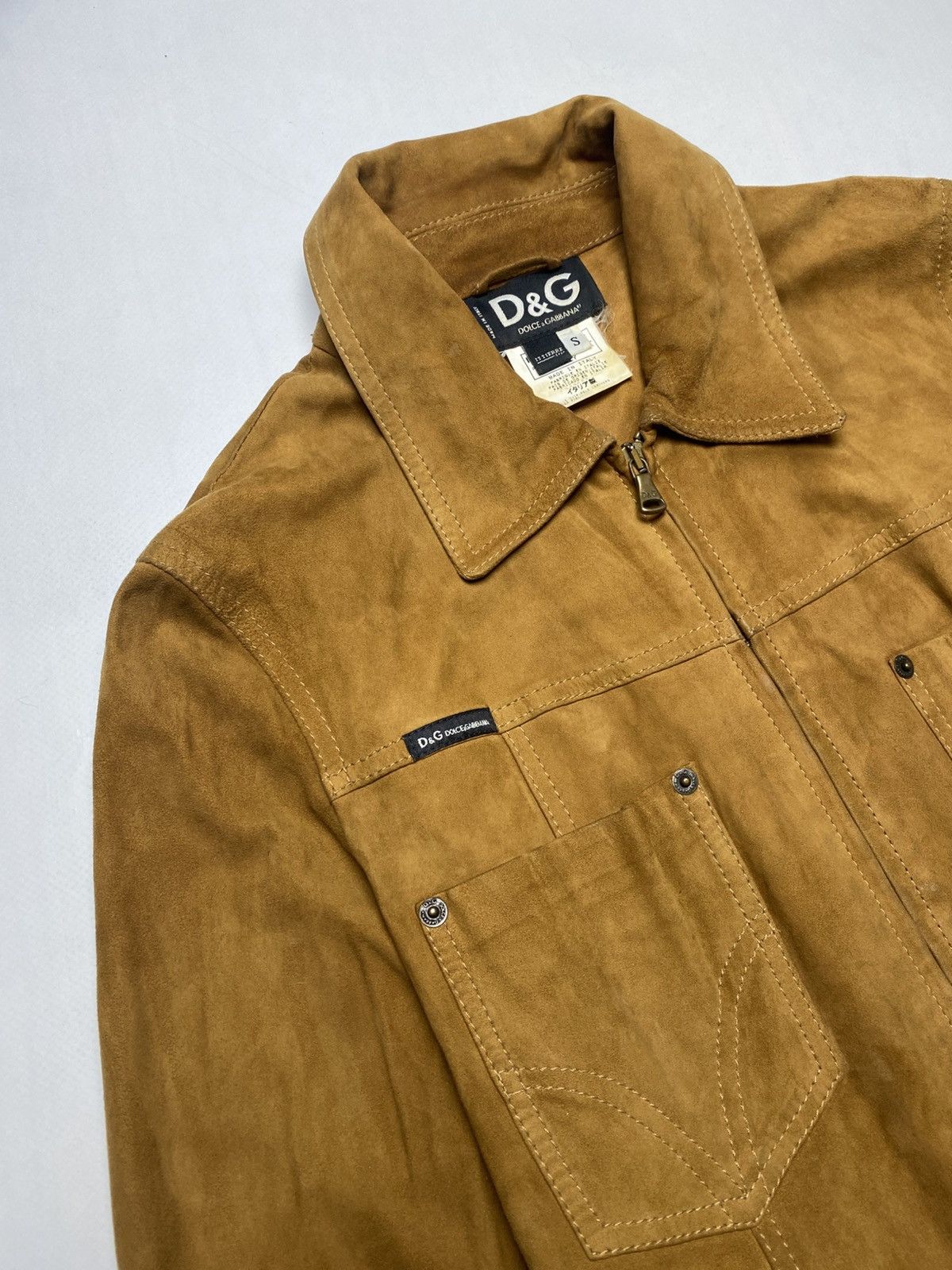 Dolce & Gabbana Dolce Gabbana Suede Leather Jacket 2000s Size S / US 4 / IT 40 - 2 Thumbnail