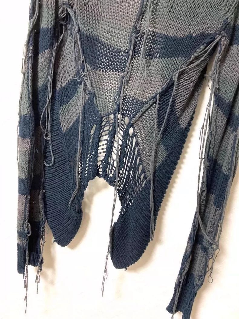 Ann Demeulemeester Ann Demeulemeester Destroy Border Rock fringe show cardigan Size US M / EU 48-50 / 2 - 4 Thumbnail