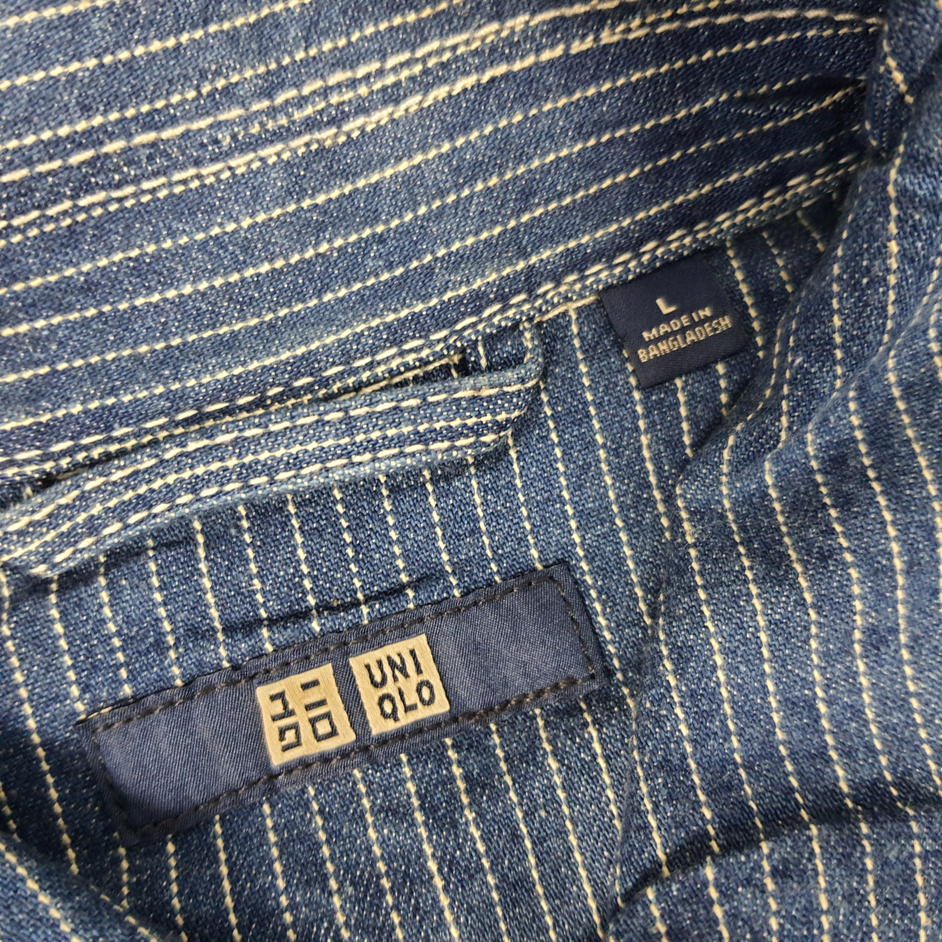 Japanese Brand × Uniqlo × Vintage Vintage Uniqlo Japanese Brand Denim Custom Logo Jacket Size US L / EU 52-54 / 3 - 5 Thumbnail