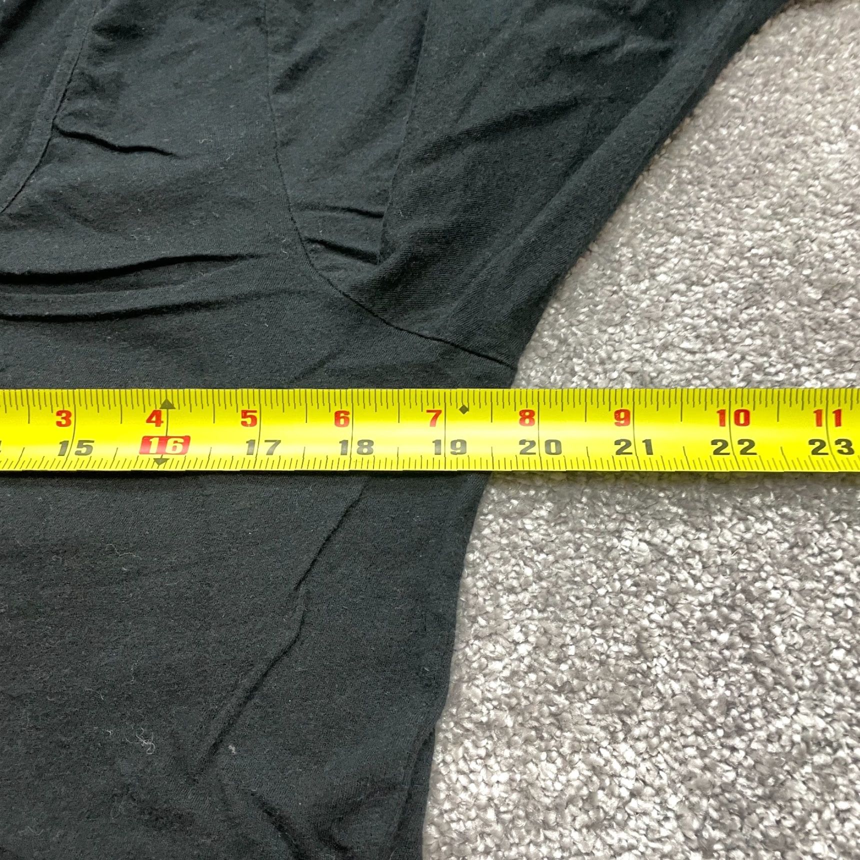 Vintage VINTAGE Unbranded Shirt Womens M Scoop Neck Long Sleeve Basic Soft Lightweight Top Black - Regular Fit, Cotton Knit, Casual, 90s, Ladies Size M / US 6-8 / IT 42-44 - 5 Thumbnail