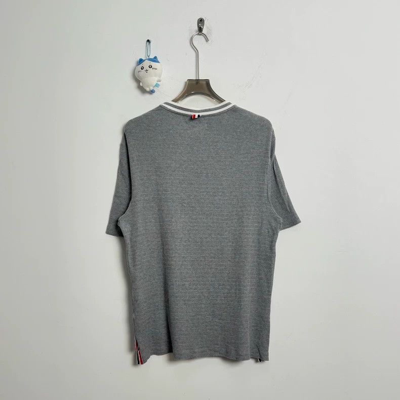 Thom Browne Thom Browne size3 Net eye jacquard striped knit short sleev Size US L / EU 52-54 / 3 - 3 Thumbnail
