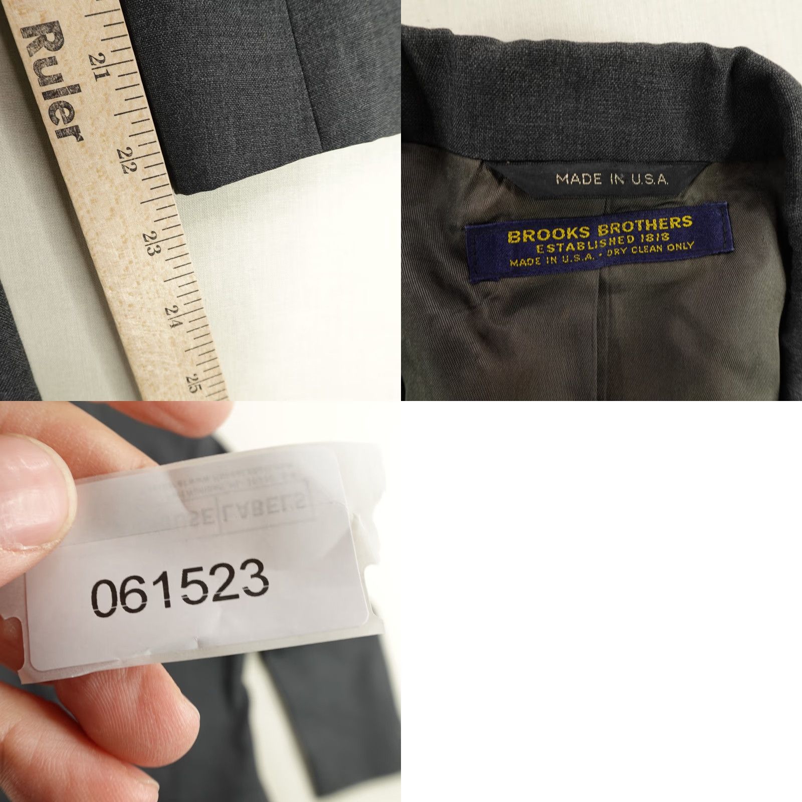 Brooks Brothers VINTAGE Brooks Brothers Blazer Mens 46 Gray Wool Blend Lined Suit Jacket Coat Size 46R - 8 Thumbnail