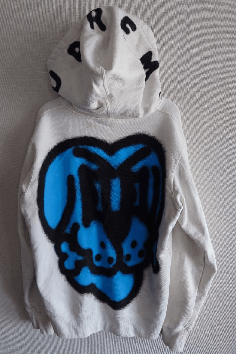 Supreme Supreme Bone Zip Up Hoodie White Blue Size US M / EU 48-50 / 2 - 2 Thumbnail
