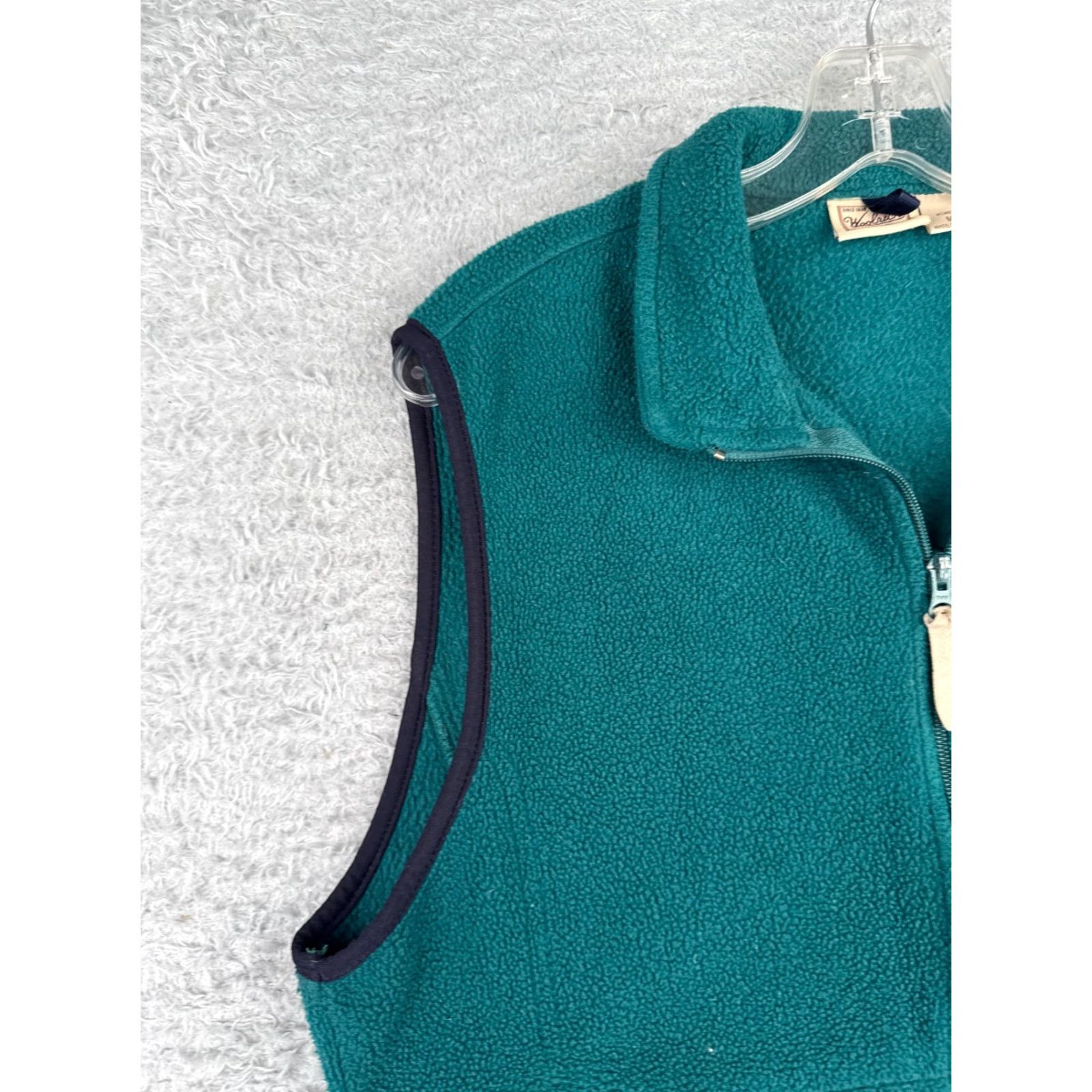 Vintage VINTAGE Woolrich Vest Women Medium Teal Full Zip Long Sleeve Polyester Fleece Size M / US 6-8 / IT 42-44 - 3 Thumbnail